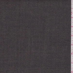1 5/8 YD PC-Black/Brown Tropical Wool Stripe Suiting Fabric