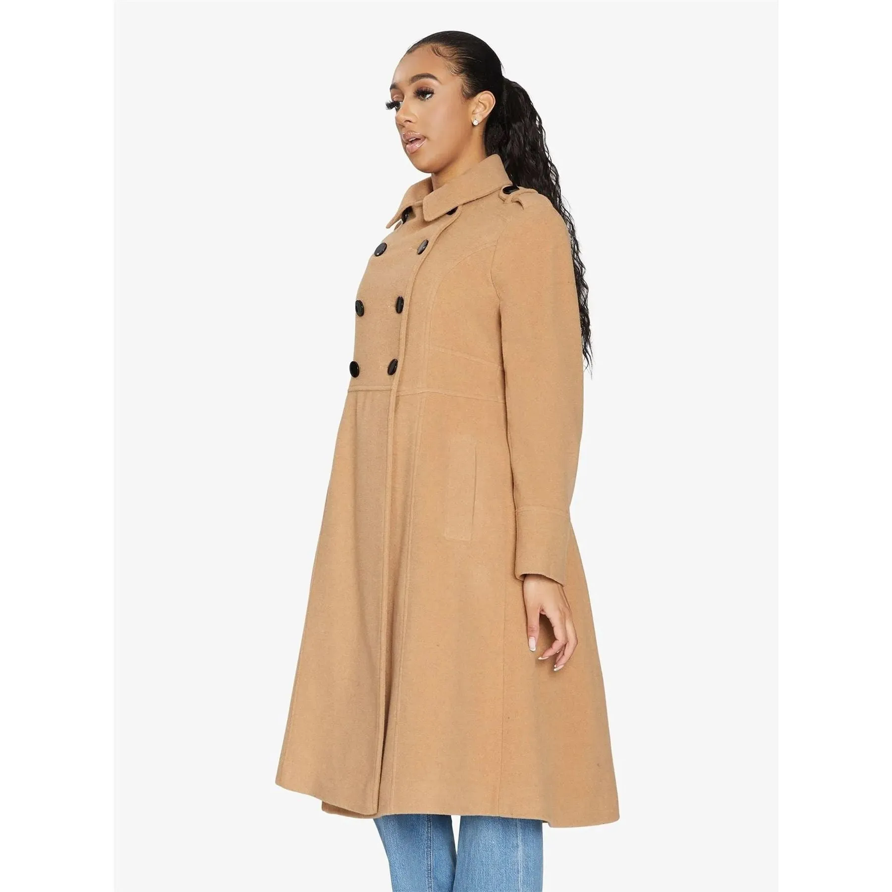 A-Line Double Breasted Coat