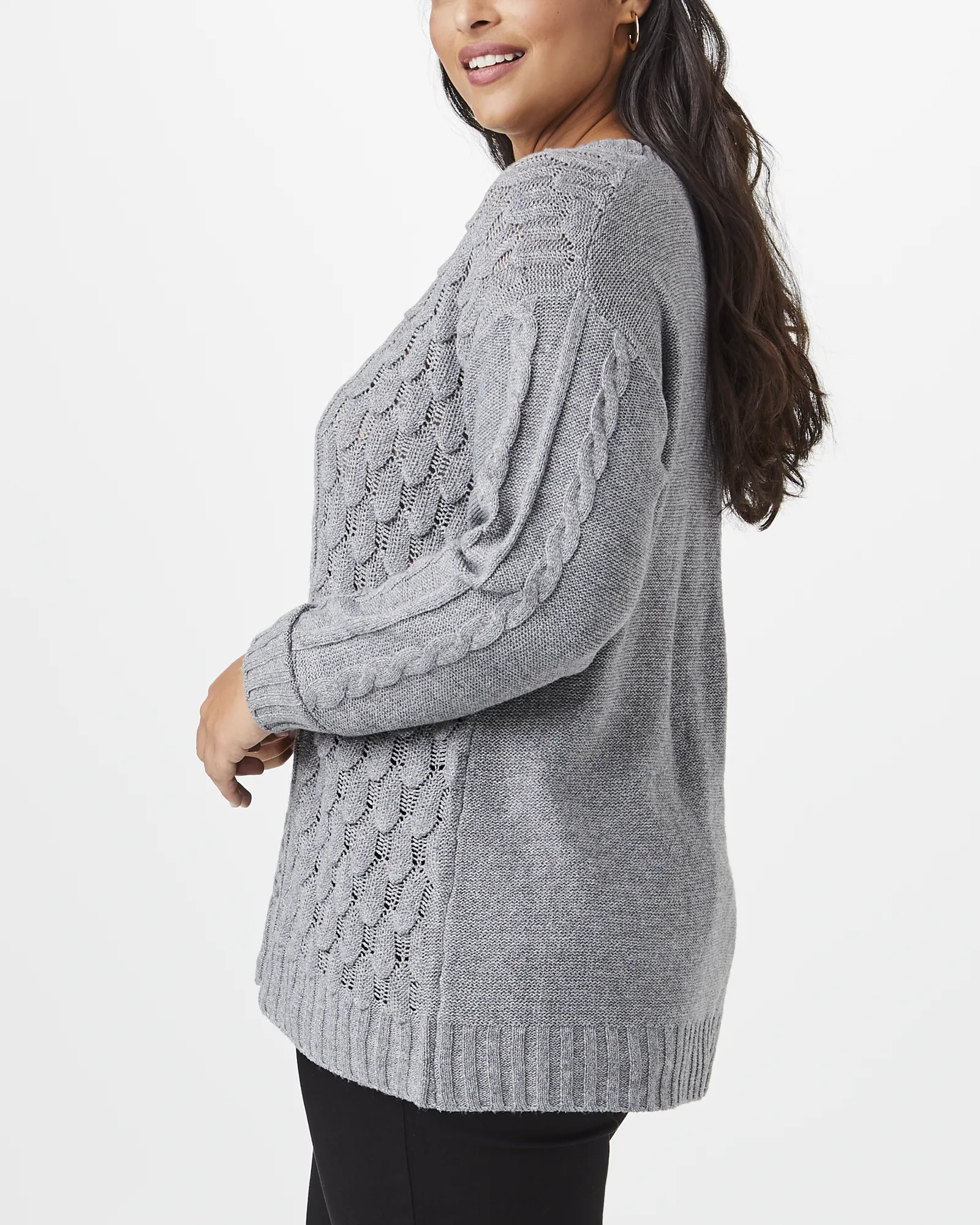 Adelaide Pullover Sweater | Light Grey