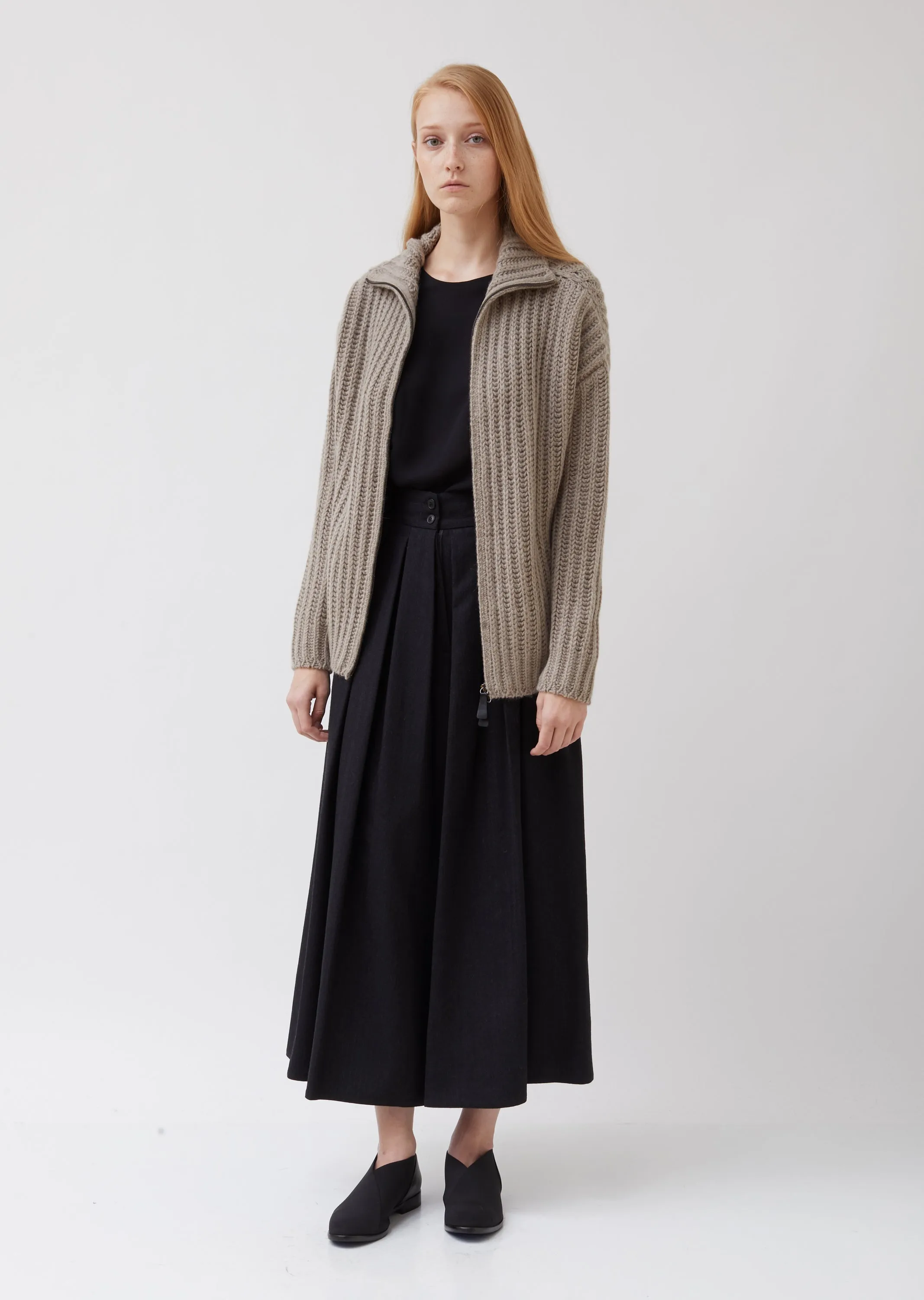 Alpaca Cardigan with Zip
