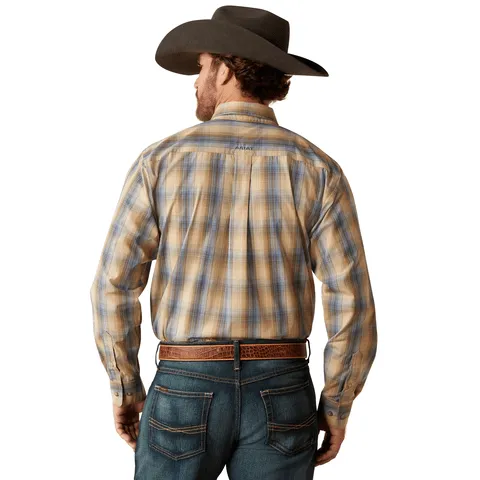 Ariat Men's Pro Series Casey Classic Fit Khaki Long Sleeve Shirt