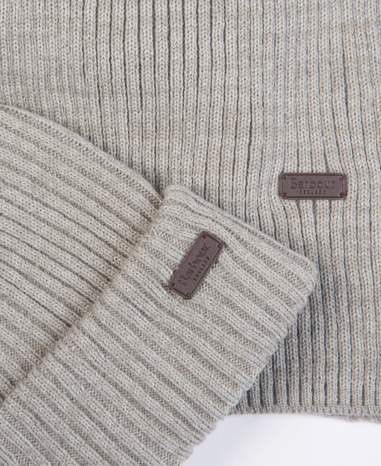 Barbour Crimdon Beanie & Scarf Gift Set - Grey