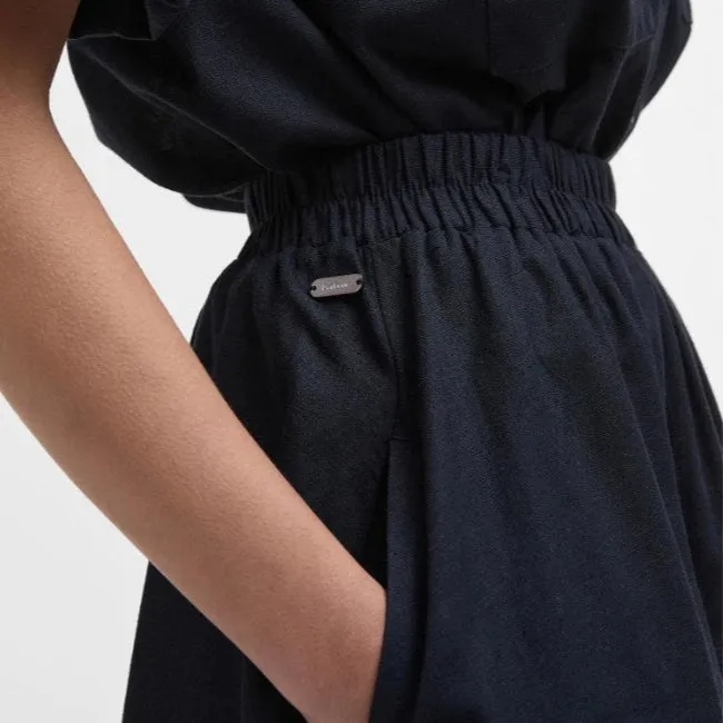 Barbour Elsie Midi Skirt In Black