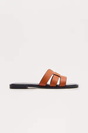 Belize Slip On Sandals - Brown