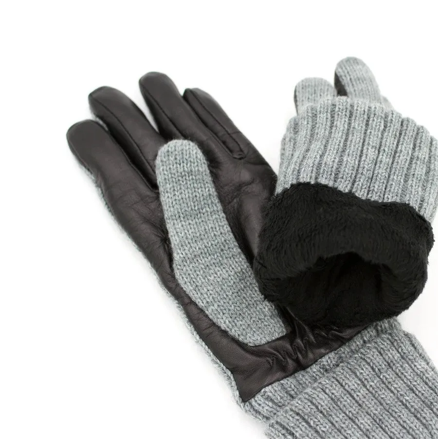 Bind Leather Gloves (Grey)