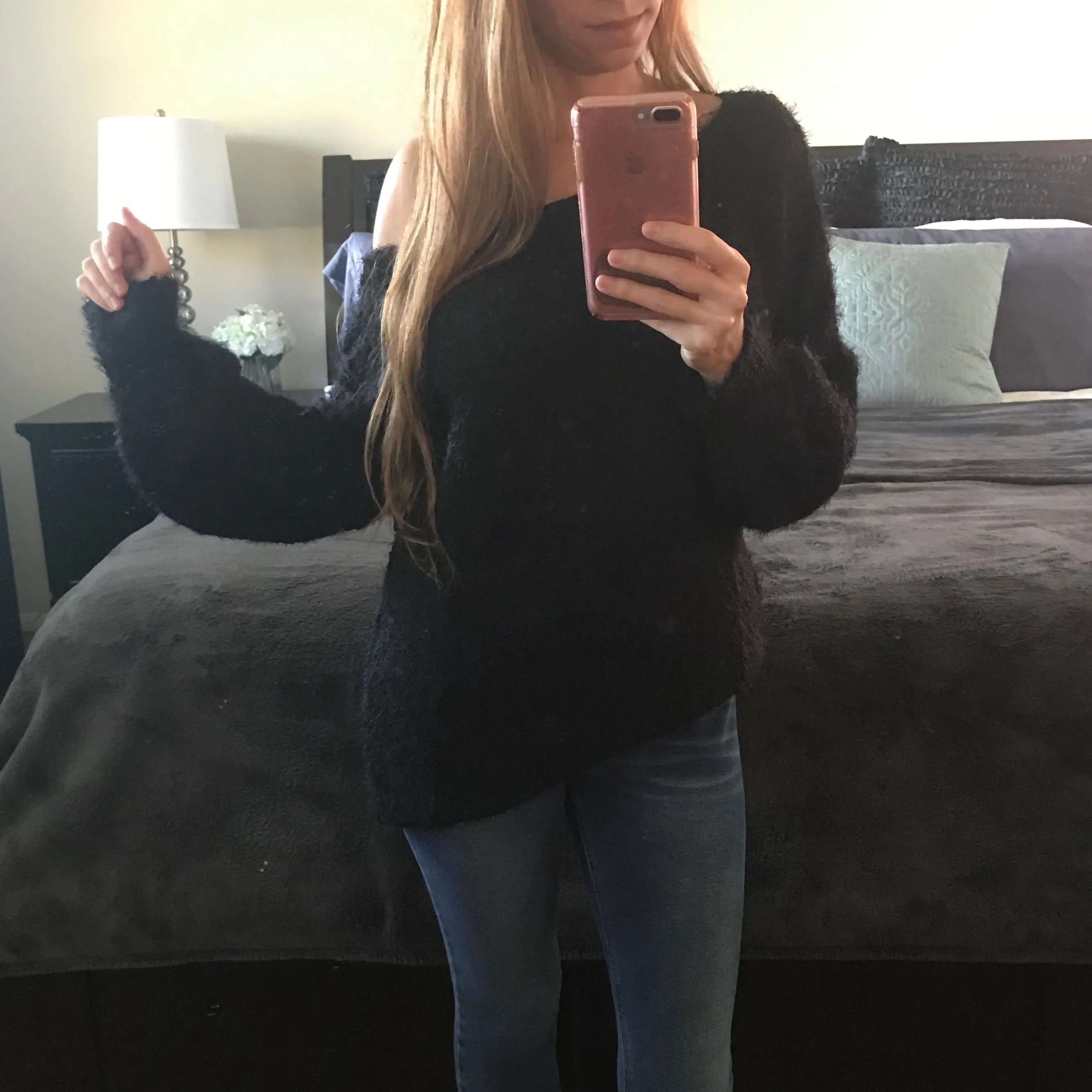 Black Multi-way Soft Sweater Pullover