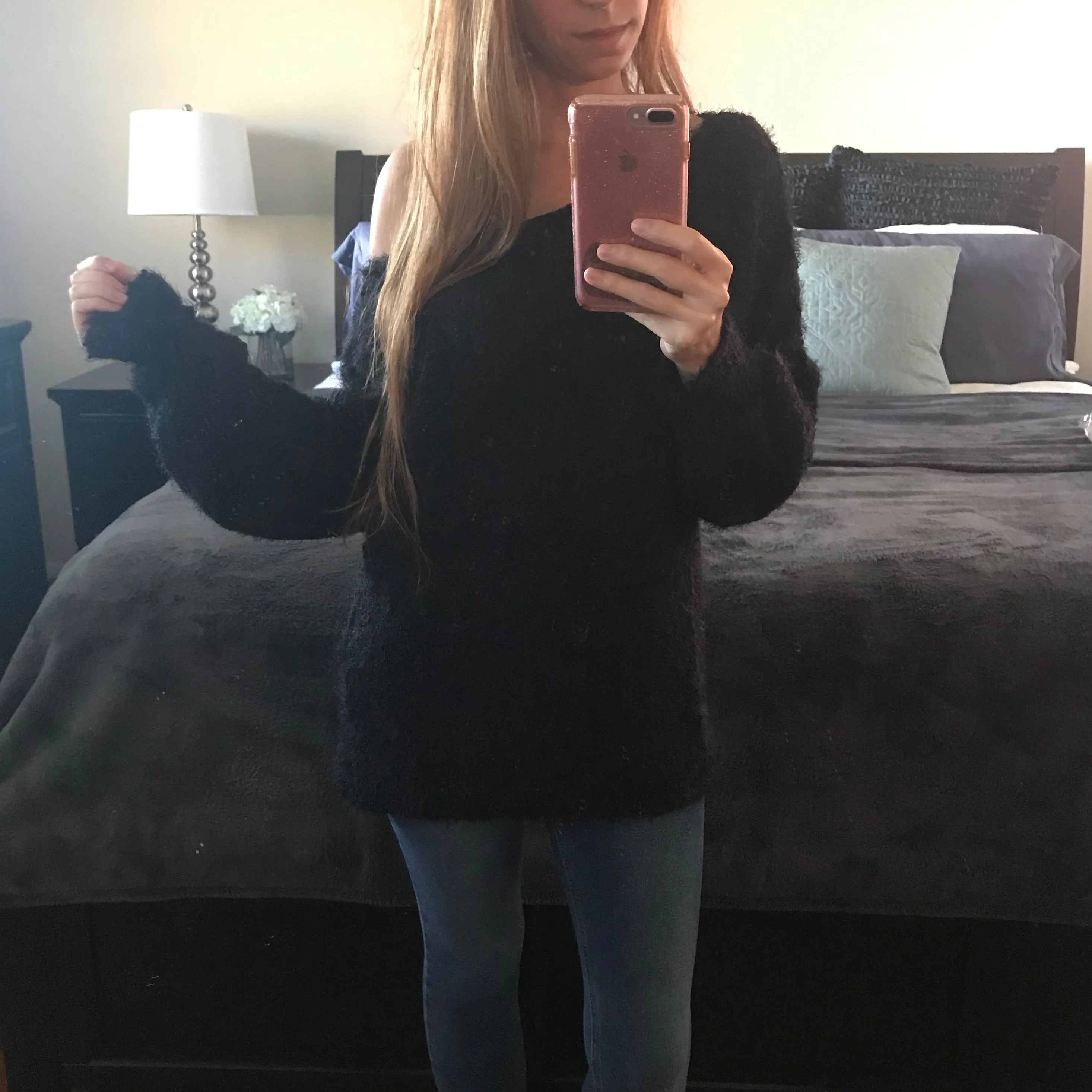 Black Multi-way Soft Sweater Pullover