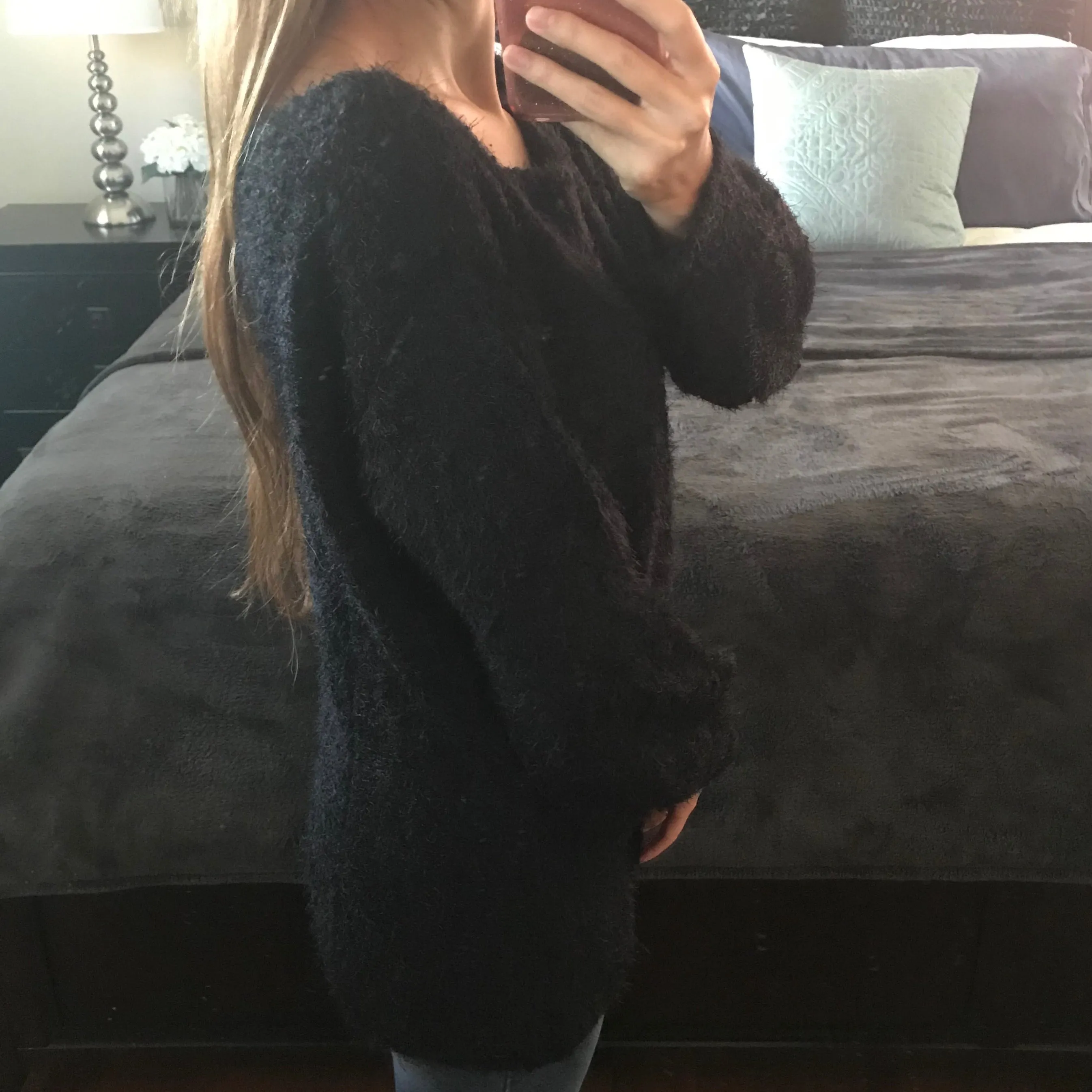 Black Multi-way Soft Sweater Pullover