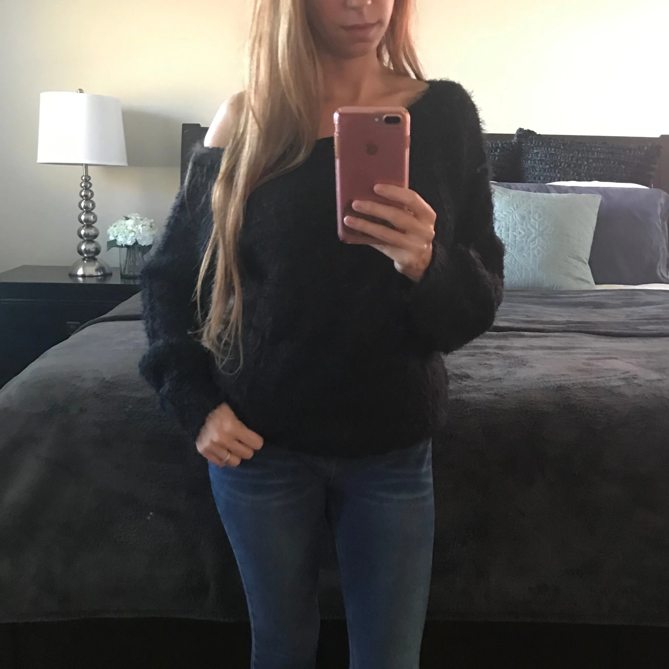 Black Multi-way Soft Sweater Pullover