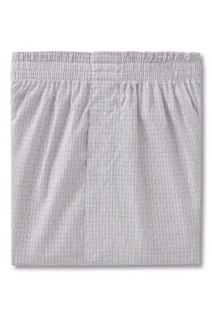 Blue & Yellow Check Cotton Boxer Shorts