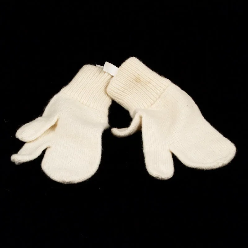 British Wool 3 1 1 Mittens. NOS. Creamy-White.