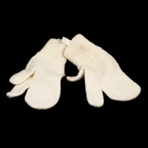 British Wool 3 1 1 Mittens. NOS. Creamy-White.