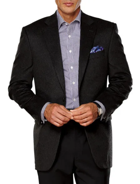 Cashmere Classic Fit Sport Coat (Black)