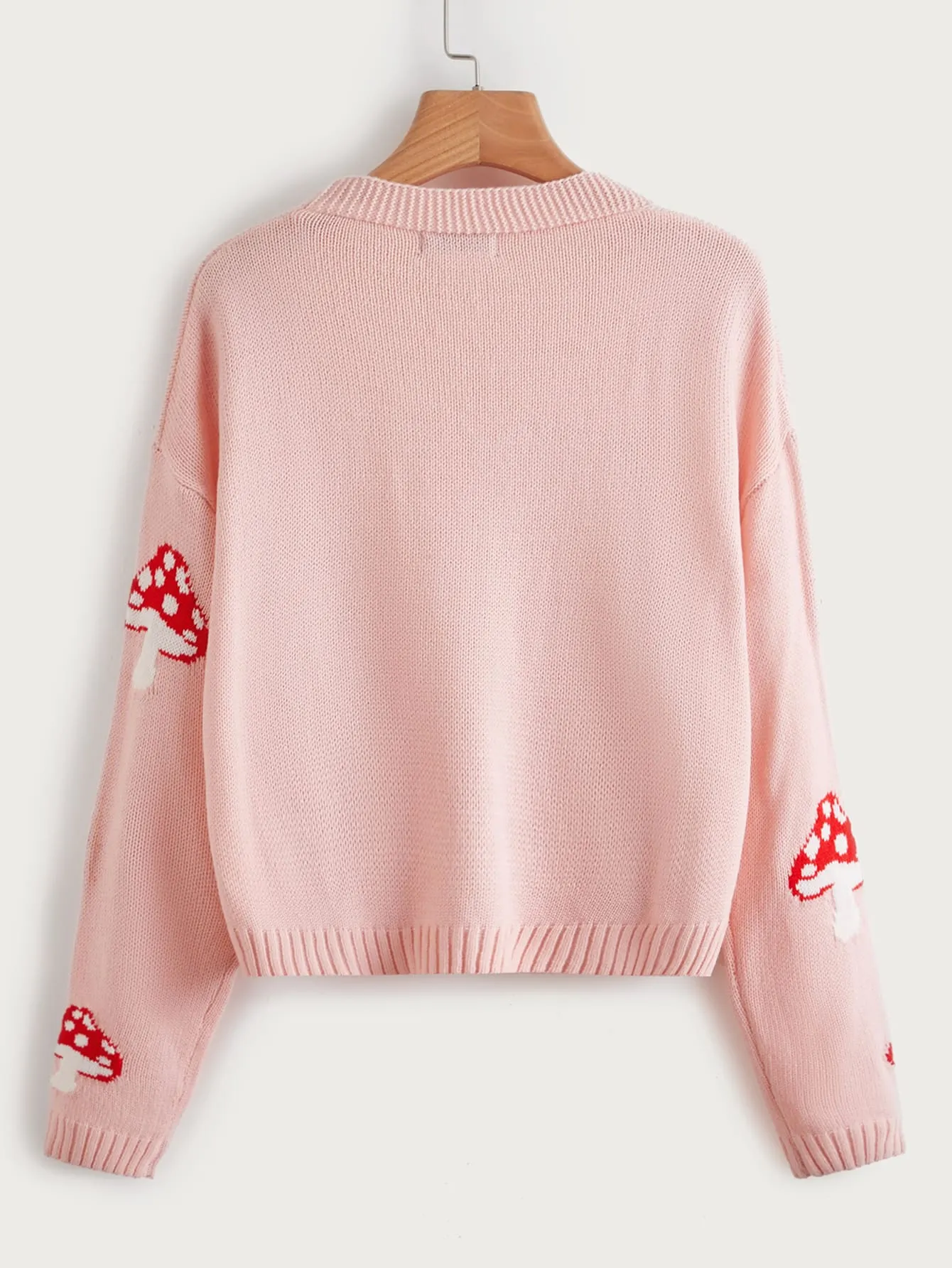 Casual Graphic Button Long Sleeve V Neck Regular Women Cardigan