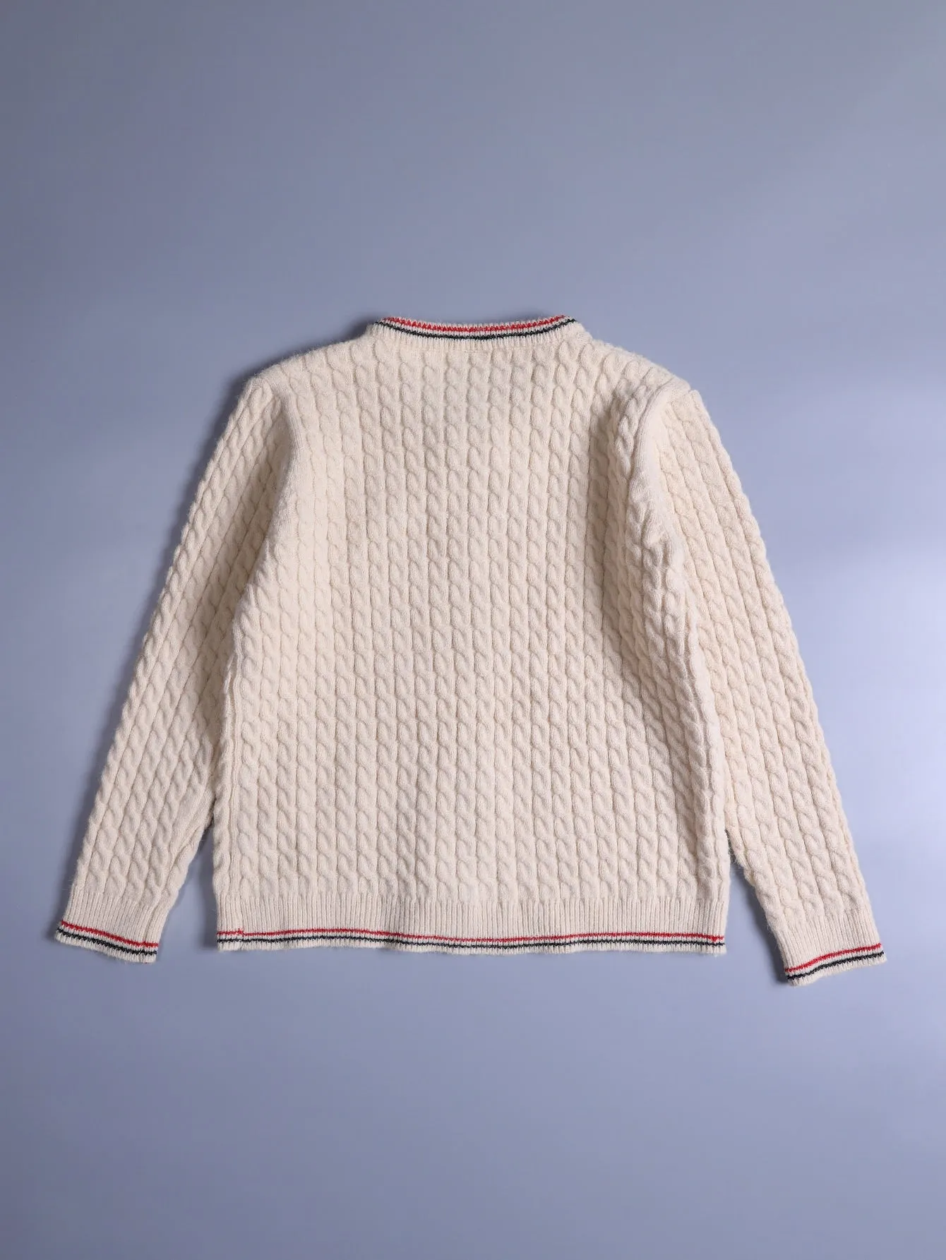 Casual Striped Button Front Long Sleeve Round Neck Regular Women Cardigan