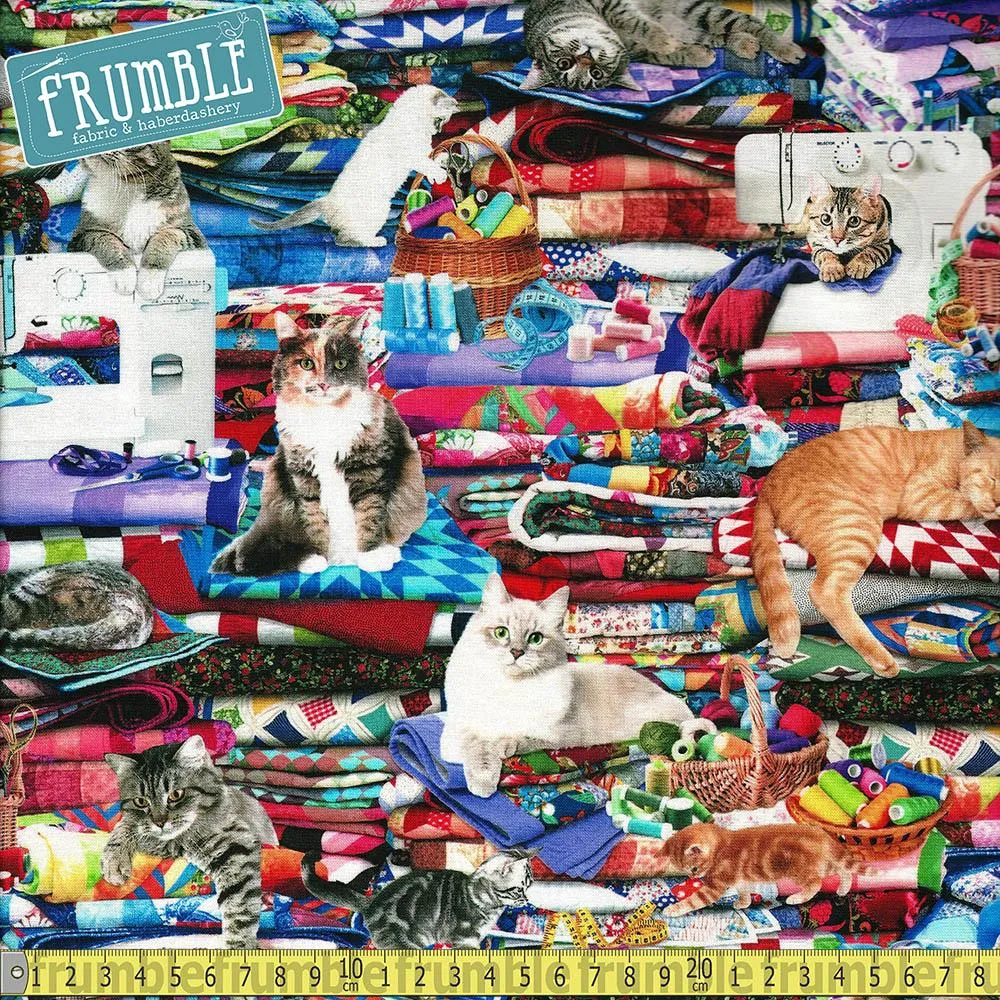 Cats On Quilts Multi