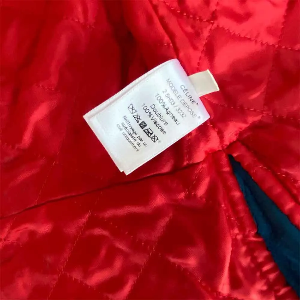 Celine Blue Leather Vest Jacket