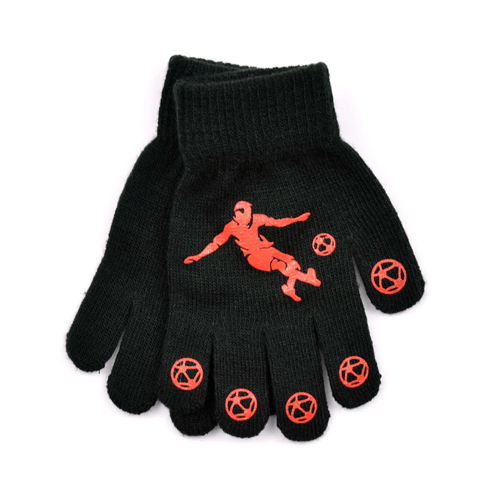 Children's Football Print Gripper Gloves Assorted