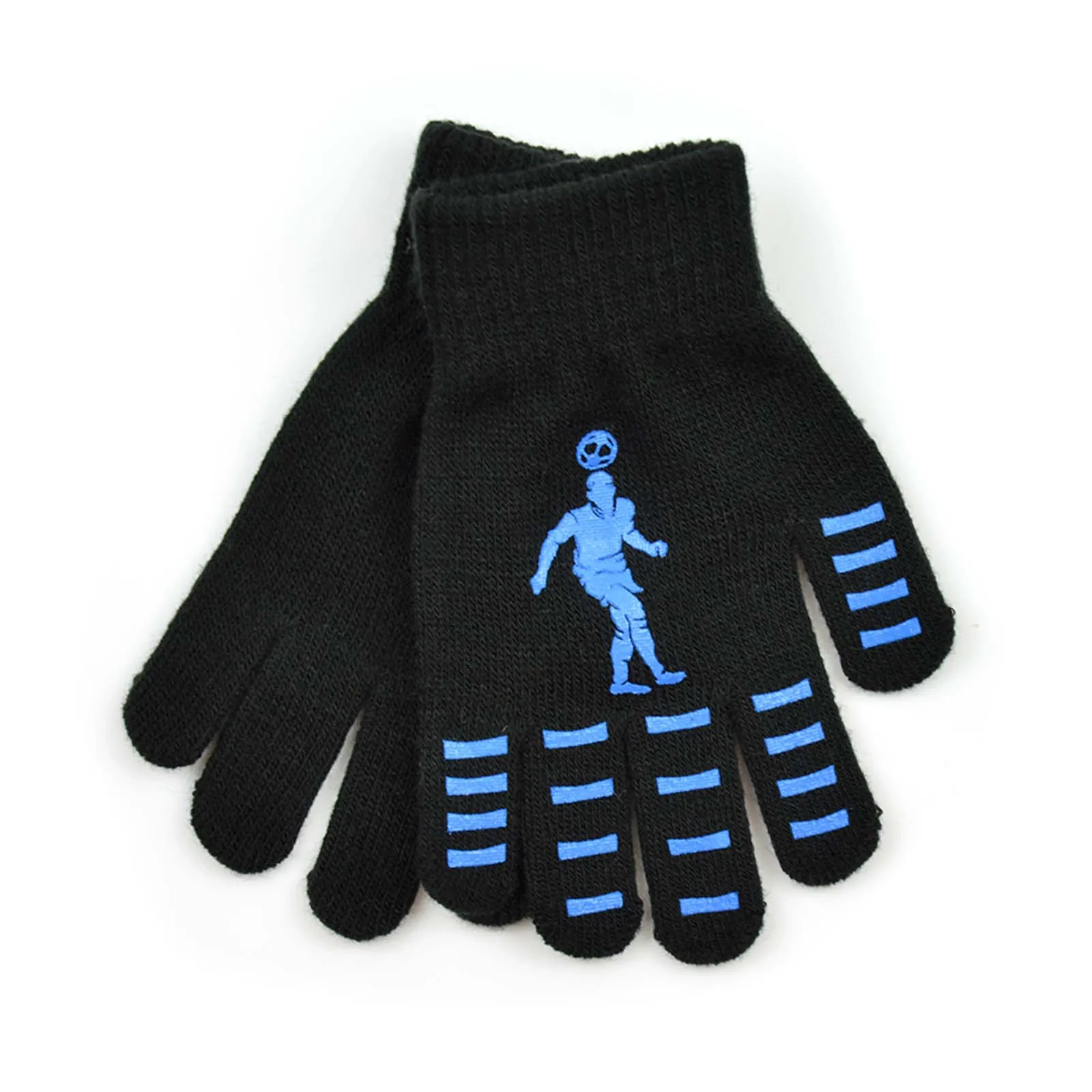 Children's Football Print Gripper Gloves Assorted