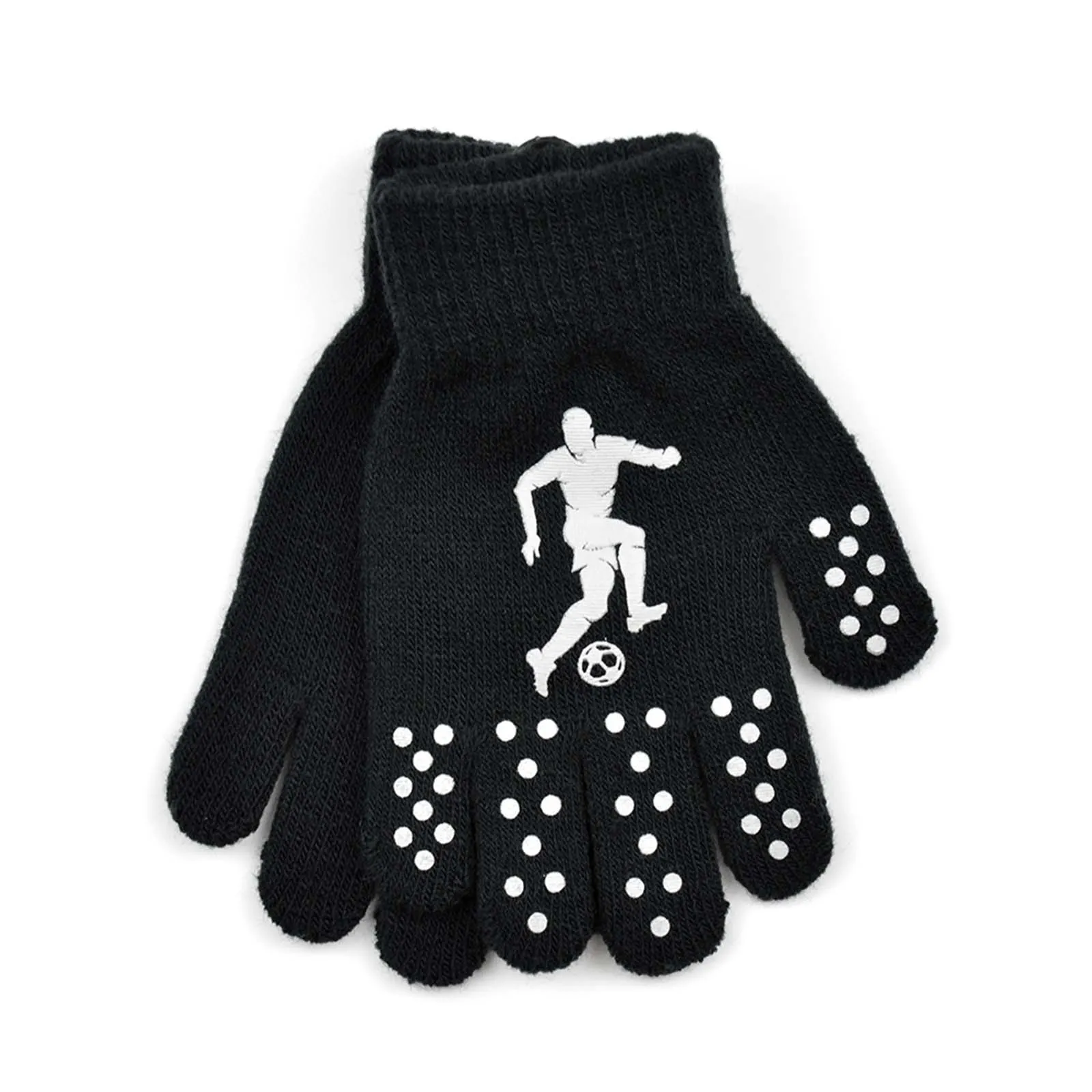 Children's Football Print Gripper Gloves Assorted