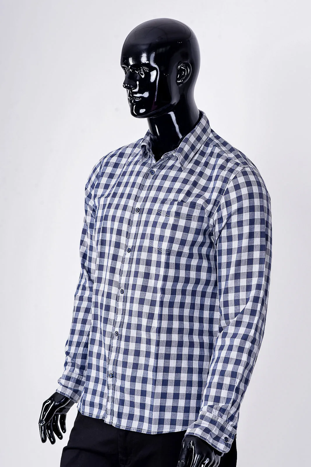 classic check shirt in blue