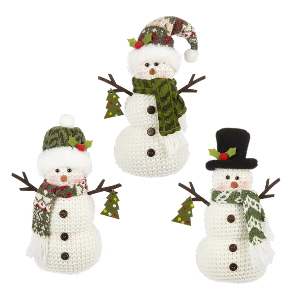 Comfy & Cozy Christmas Snowman Figurines