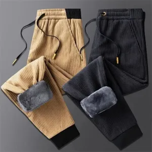 Corduroy Sherpa-Lined Joggers