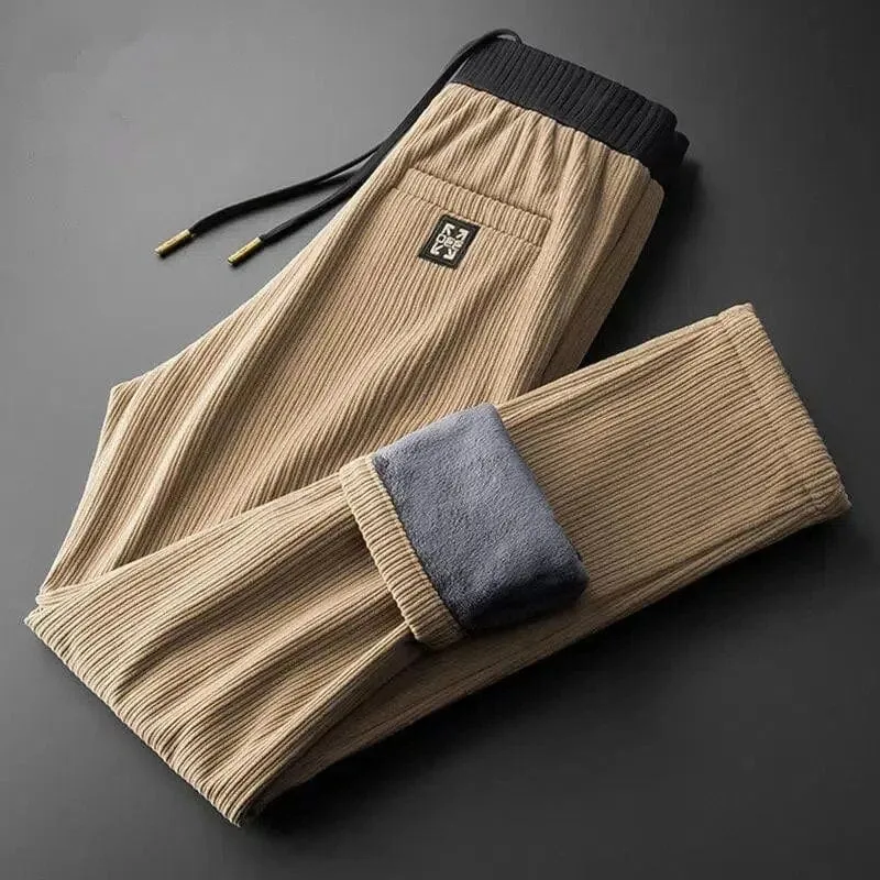 Corduroy Sherpa-Lined Joggers
