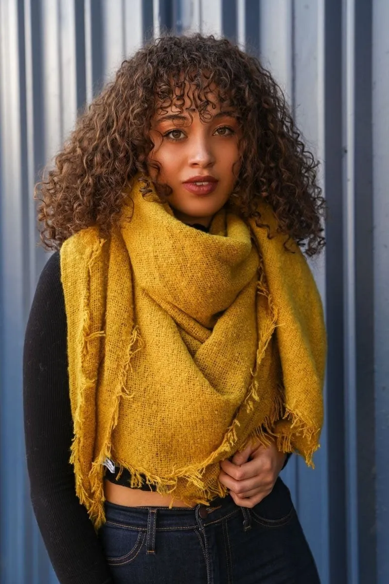 Cozy Mohair Scarves For Women, Solid Color Winter Scarf