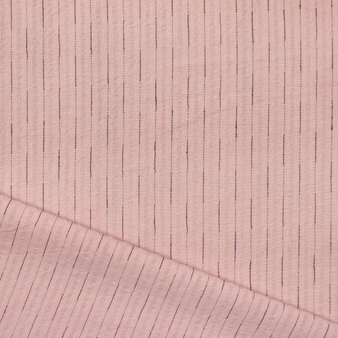deadstock 'dashed stripe' cotton woven