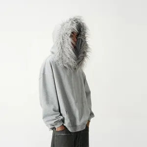 Detachable Heavy Fur Hoodie
