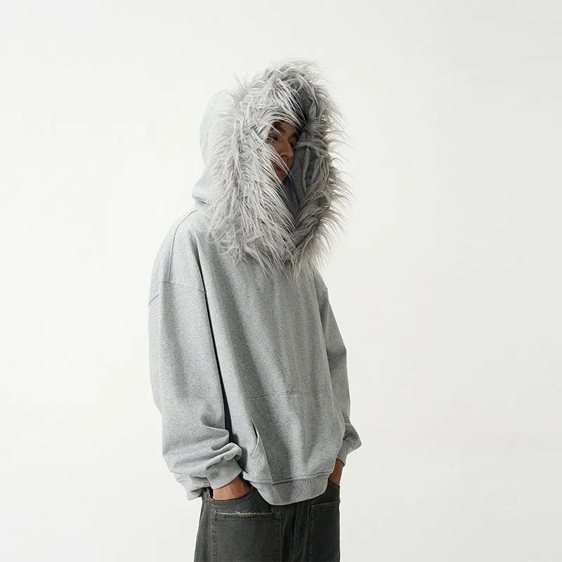 Detachable Heavy Fur Hoodie