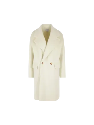 Double-Breasted Mohair Alpaca Coat