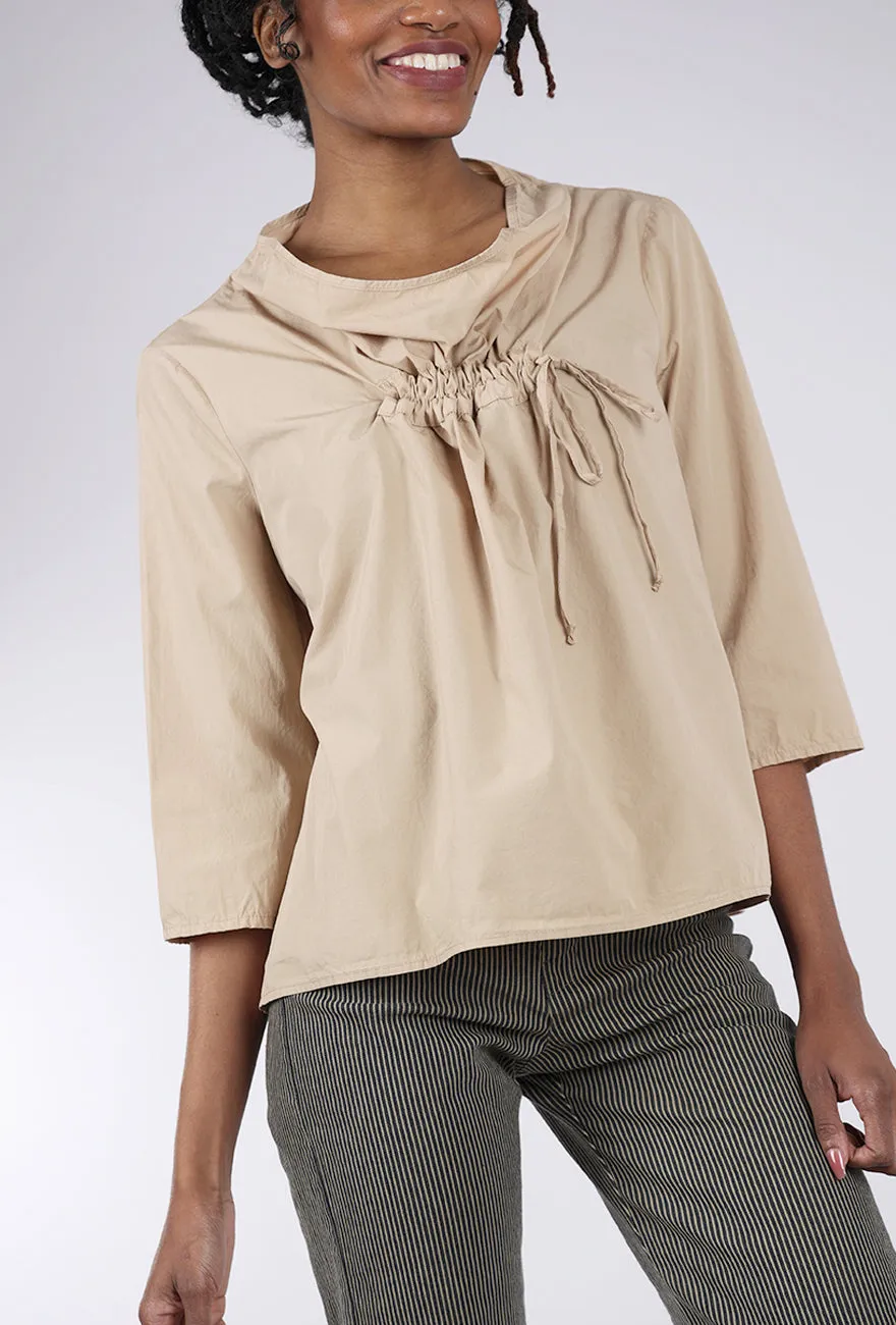 Drawstring Detail Blouse, Wet Sand