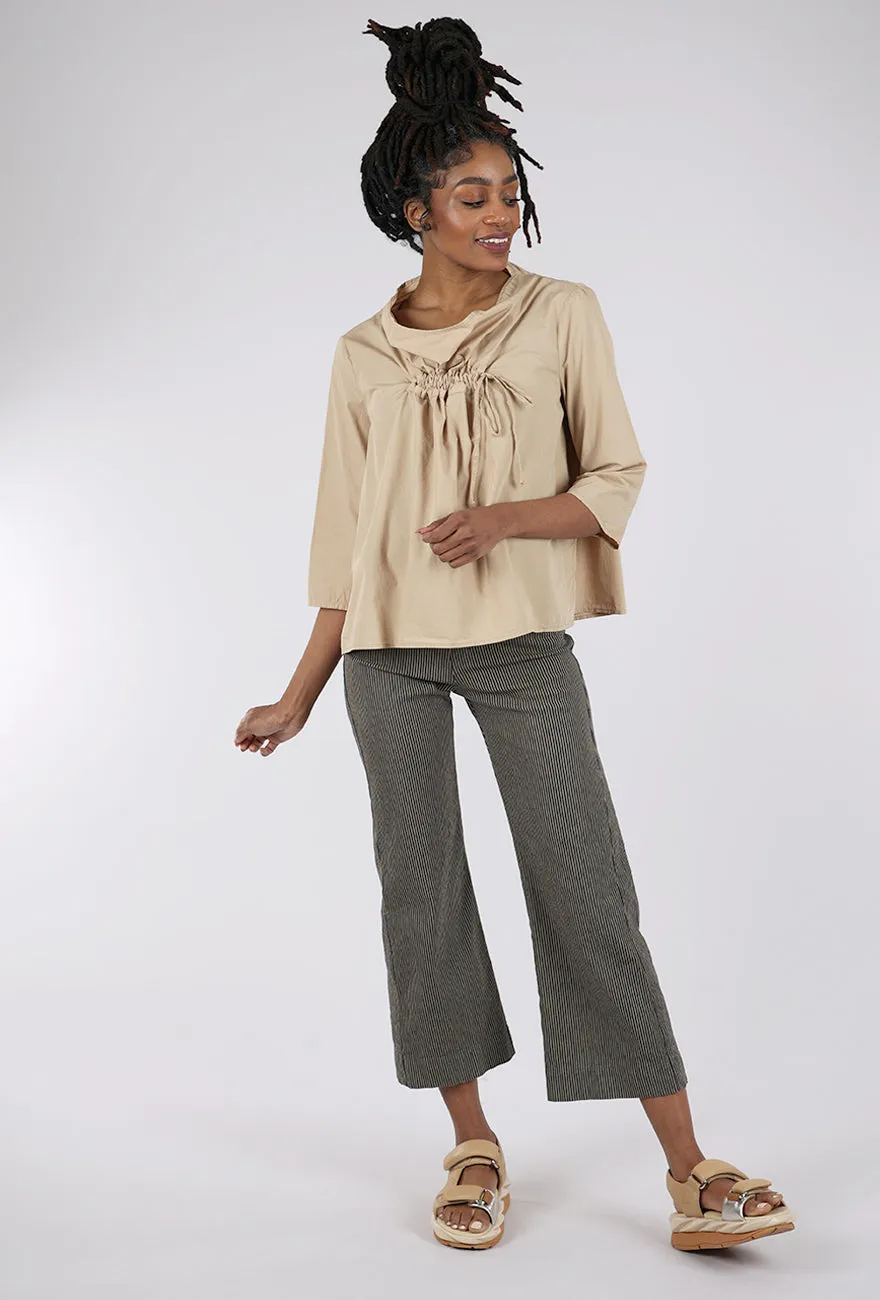 Drawstring Detail Blouse, Wet Sand