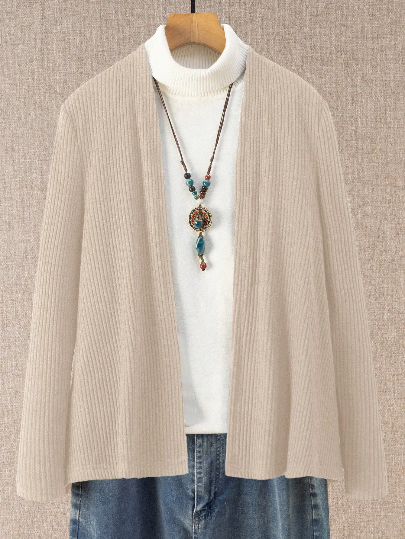 EMERY ROSE Women's Casual Long Sleeve Cardigan