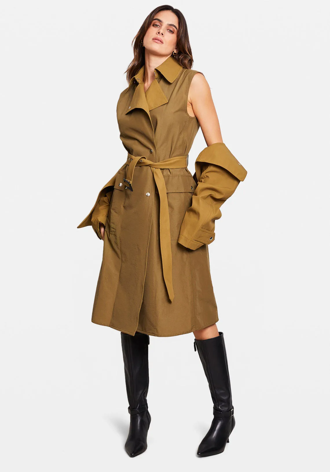HYBRID TRENCH BURNT OLIVE