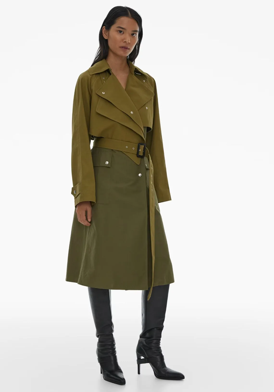 HYBRID TRENCH BURNT OLIVE