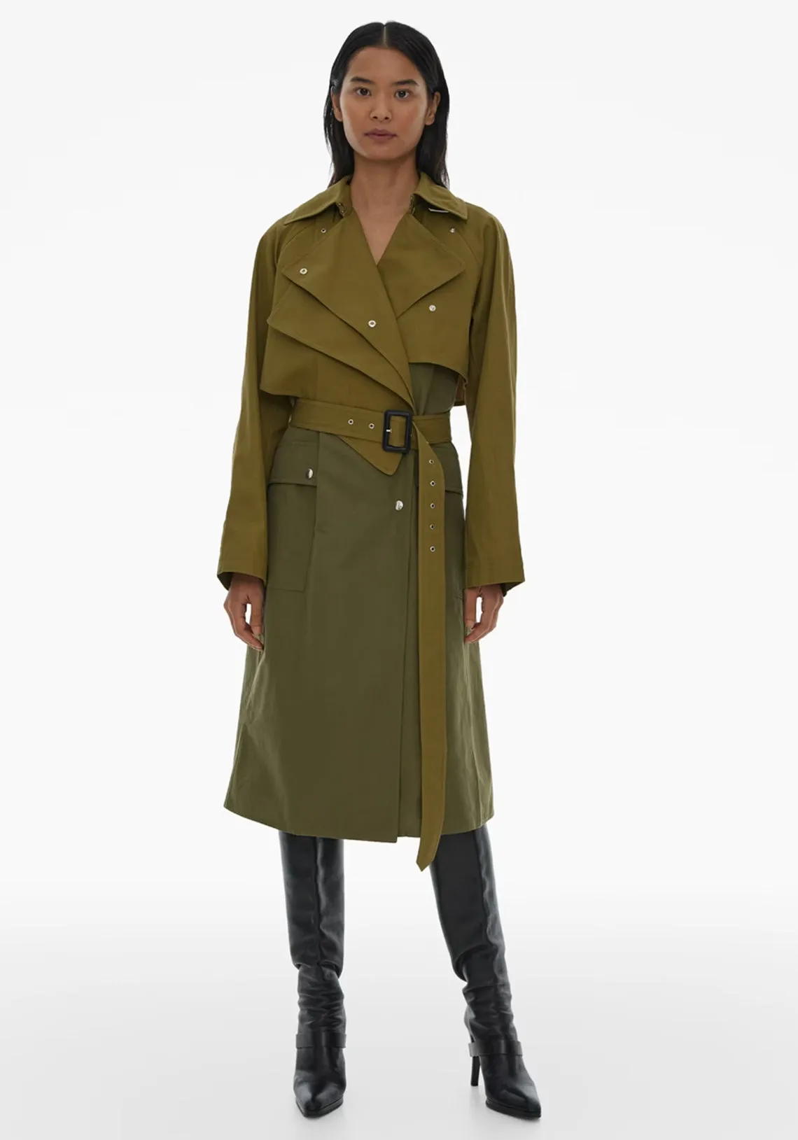 HYBRID TRENCH BURNT OLIVE
