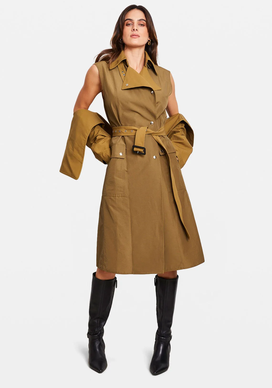 HYBRID TRENCH BURNT OLIVE