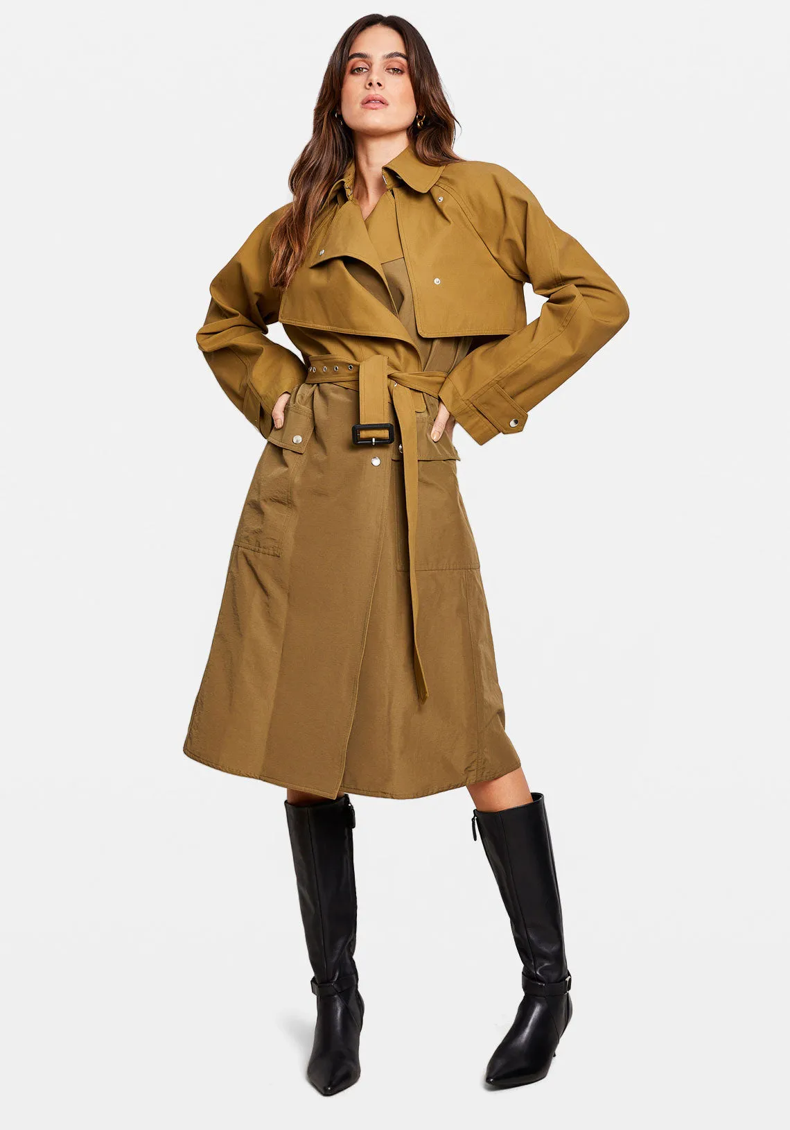 HYBRID TRENCH BURNT OLIVE