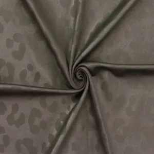 Intense Gray Famous Maker Stretch Leopard Printed Tricot Yoga Fabric