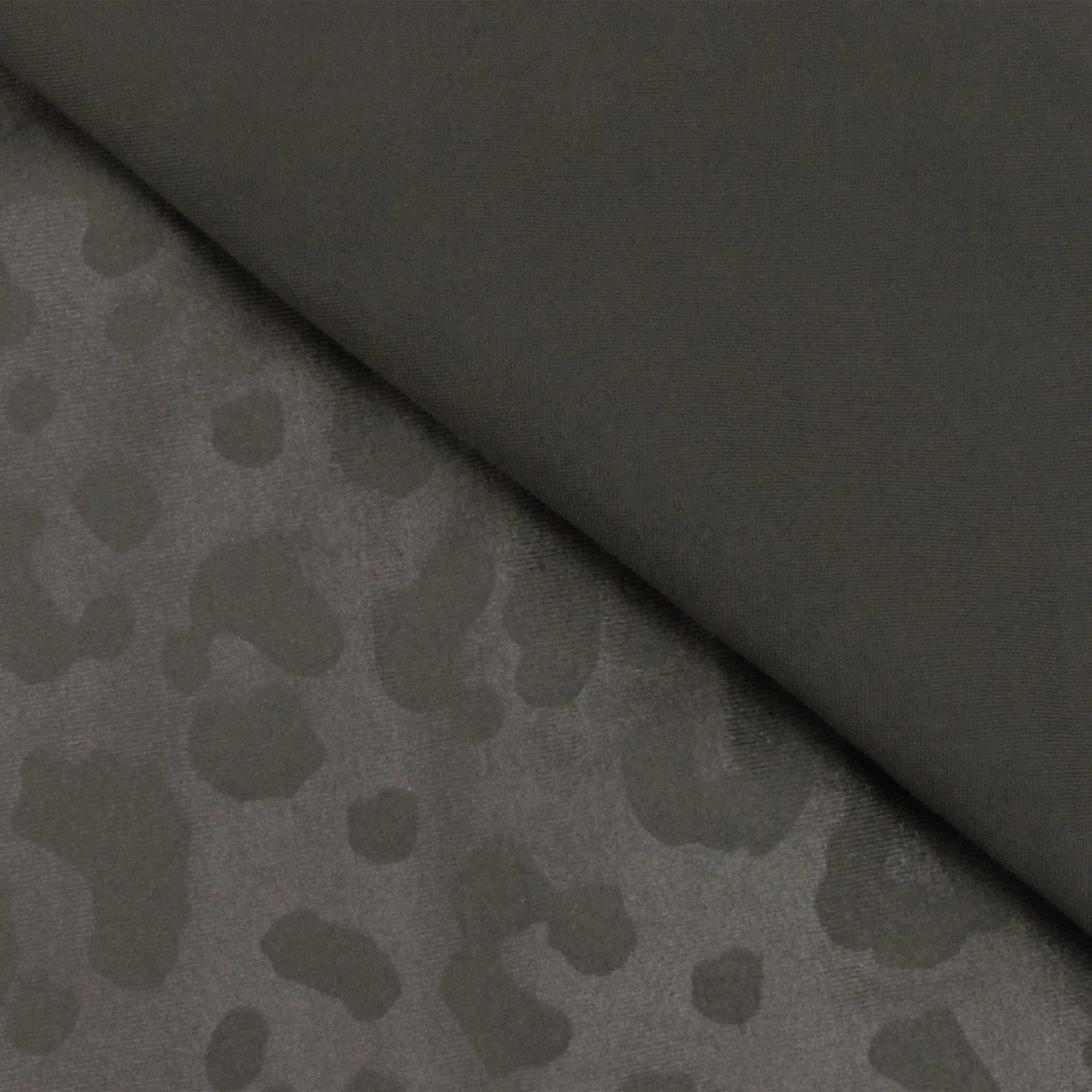 Intense Gray Famous Maker Stretch Leopard Printed Tricot Yoga Fabric