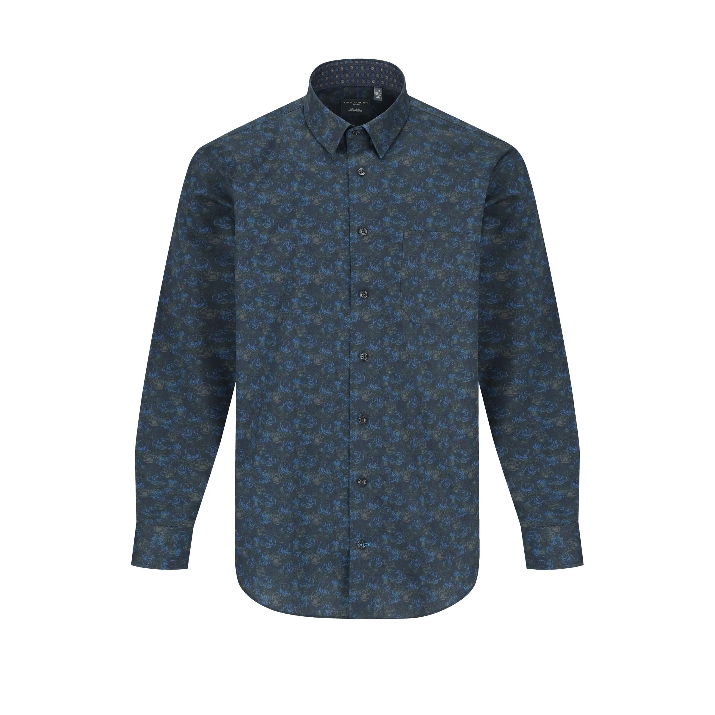Leo Chevalier - Long Sleeve Shirt - Classic Fit - 100% Cotton - Big and Tall Fit - 623464/QT