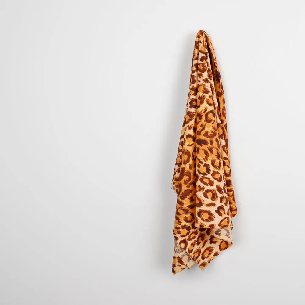 Leopard Print Cotton Twill - Spice