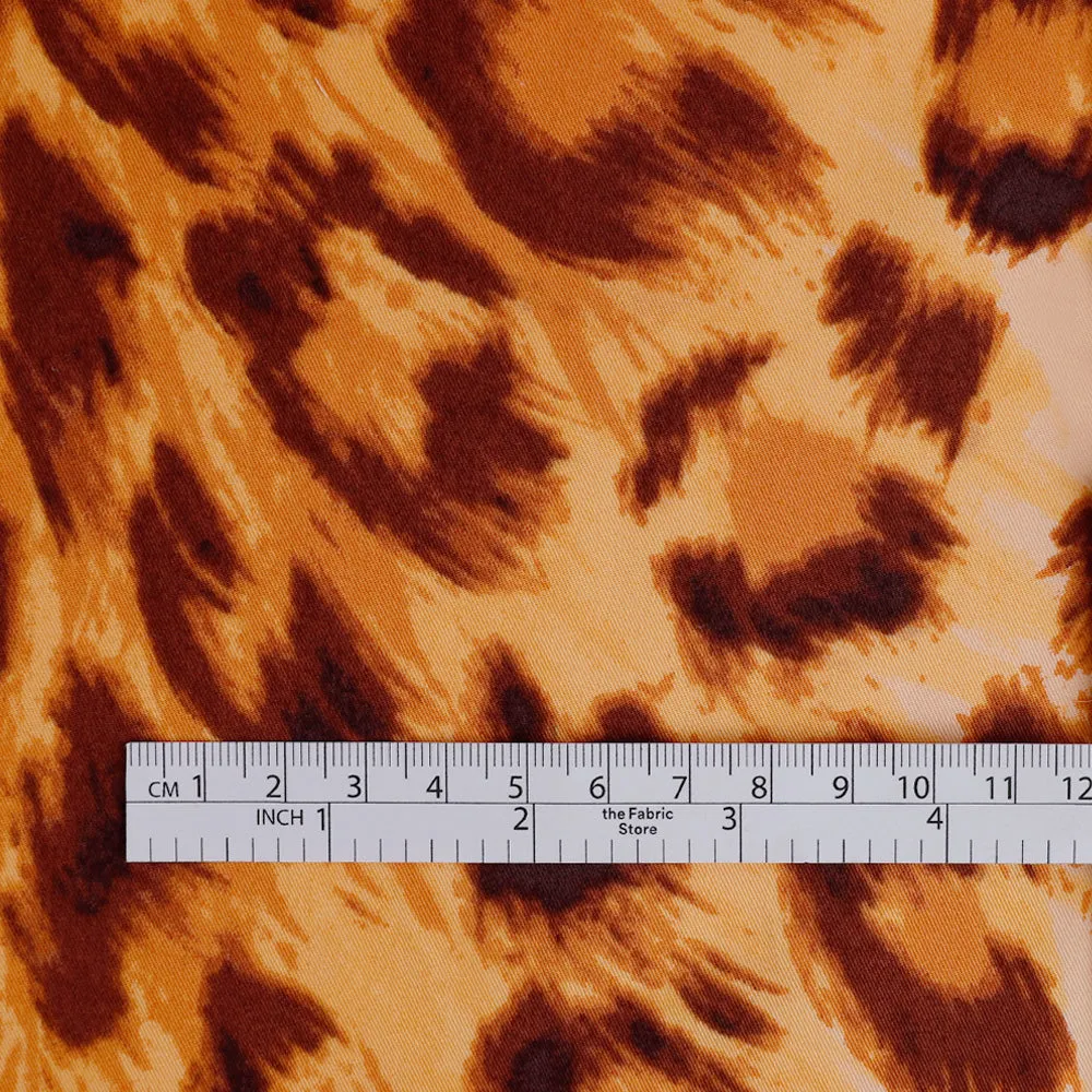 Leopard Print Cotton Twill - Spice