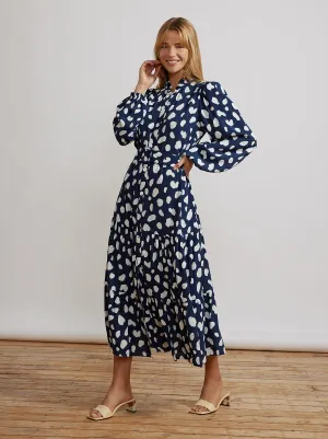 Lori Navy Animal Spot Dress