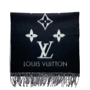 Louis Vuitton Black Cashmere Monogram Reykjavik Scarf