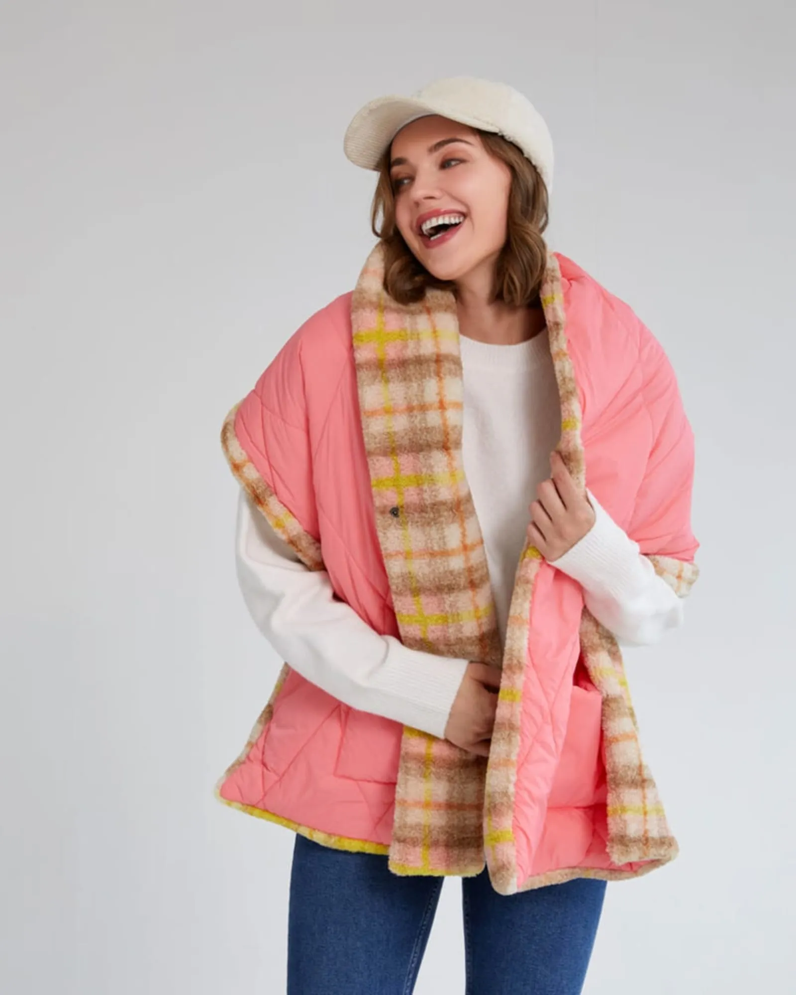 Malena Puffer Wrap | Pink