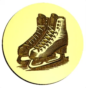 NEW - Linocut Ice Skates